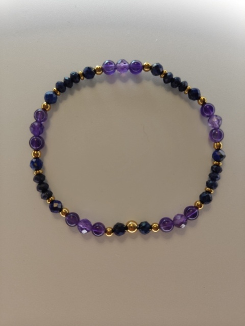 Bransoletka na zdrowie, Szafir, Ametyst, Lapis lazuli